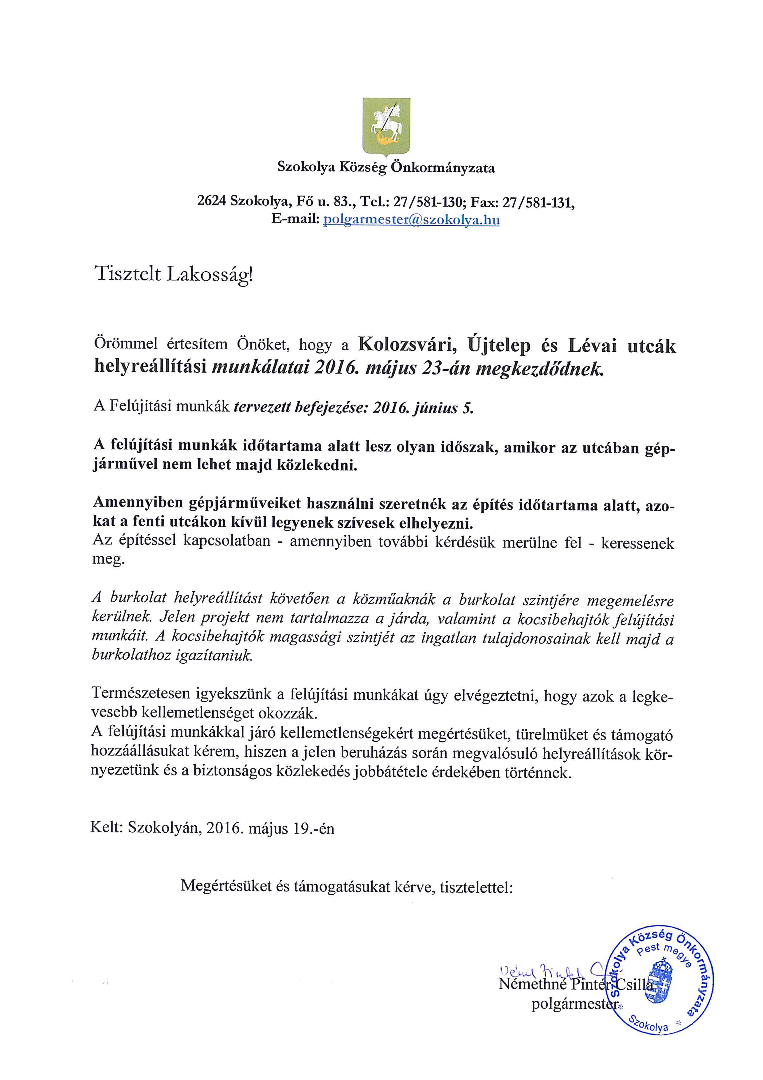 &Uacute;tfel&uacute;j&iacute;t&aacute;s t&aacute;j&eacute;koztat&oacute;