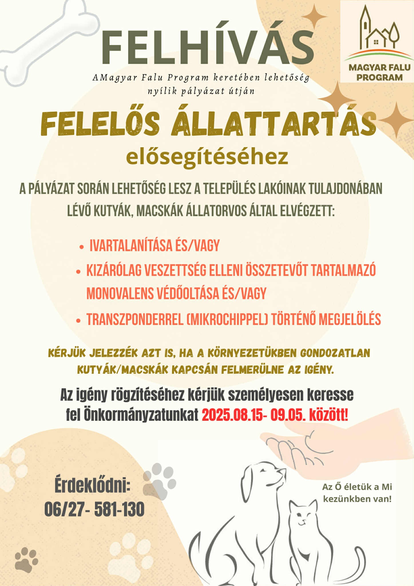 felelos allattartas plakat