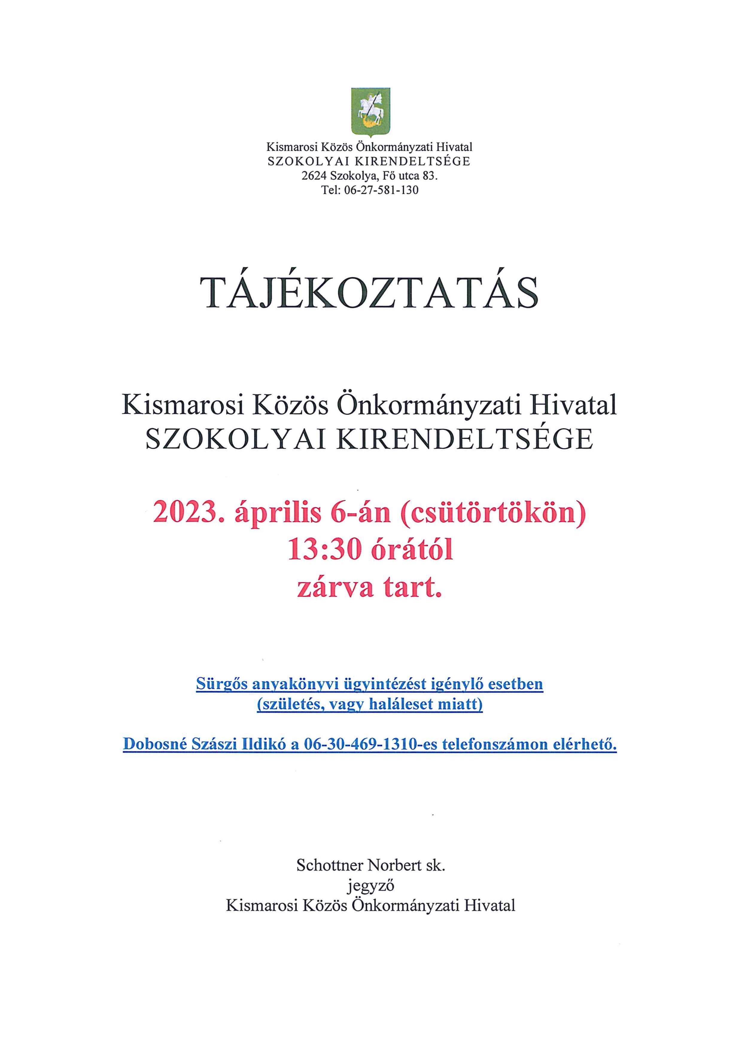 2023.04.06. igazgatasi szunet